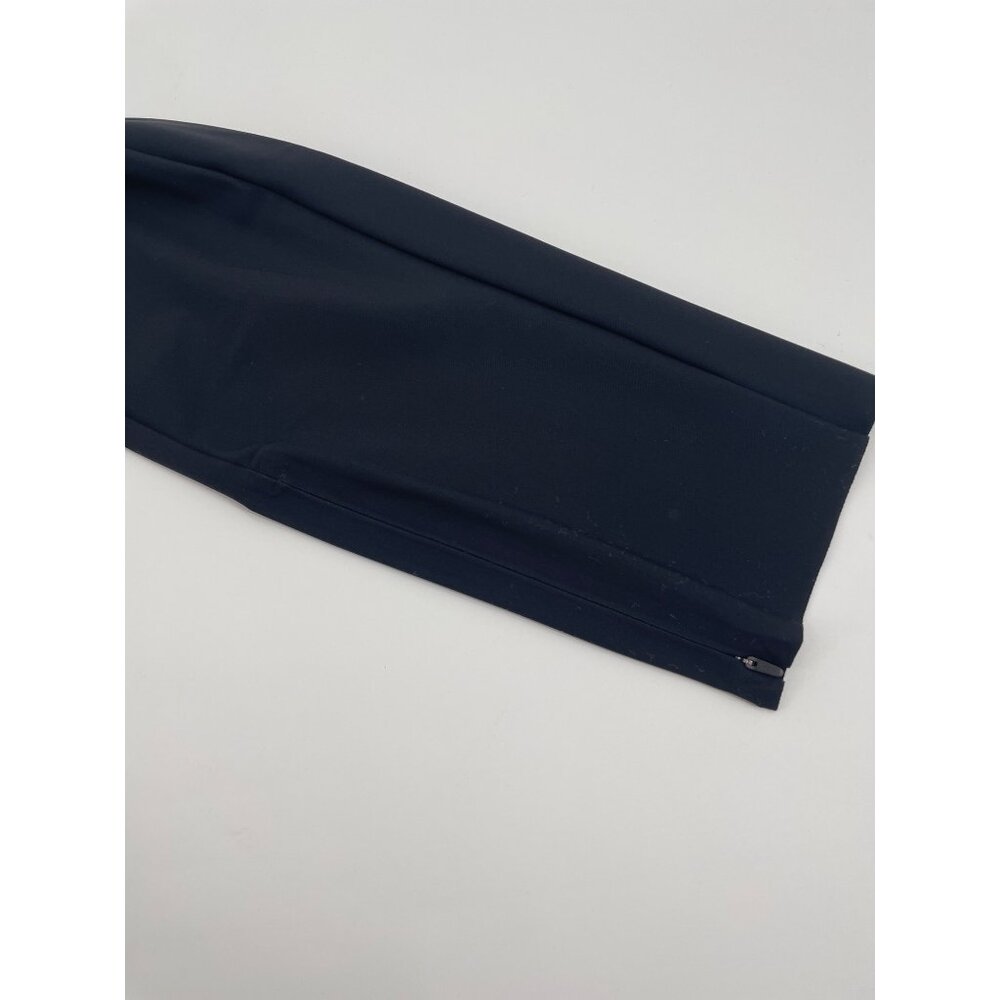 Athleta Stellar Skinny Trouser Pants Womens Size 2 Nylon Spandex Black Ankle Zip - Picture 10 of 10